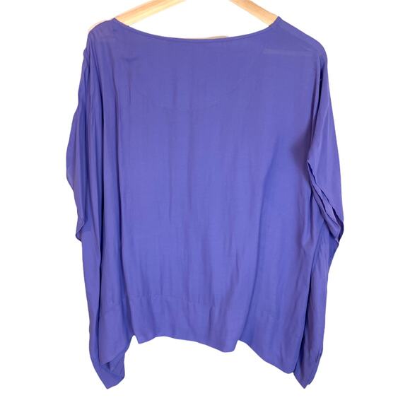 Annie Griffin Purple Batwing Top Blouse Viscose XS Extra Small - Picture 2 of 6